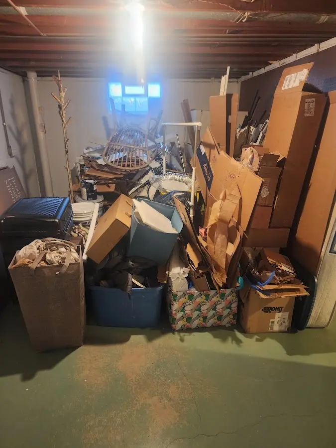 Roll-off dumpster container at job site for 15 Yard Dumpster Rental in Oberlin